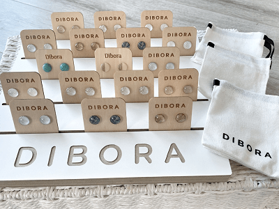 Dibora Cabochon Earring Starter Kit with FREE Wooden Display Board and FREE Dibora Gift Pouches 1