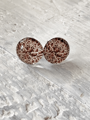 Dibora Cabochon Glass Stud Earrings