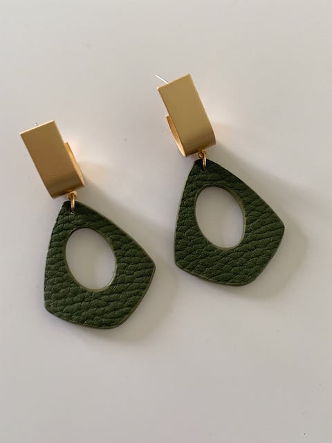ZOE Earrings Olive Green