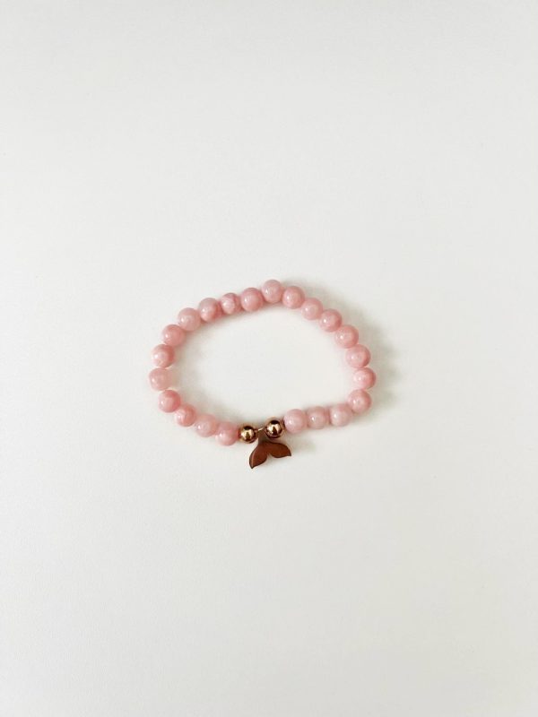 Children's Whale Tail Bracelet - Pink (Rose Gold) 1