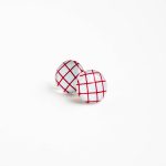 Cabochon Stud Red Check